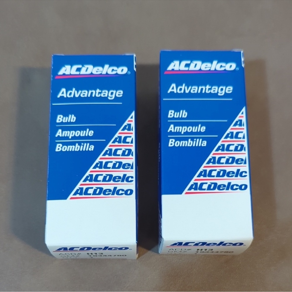 AC Delco Headlight Bulbs H13 GM#19344780 Xenon Halogen Pair New in Boxes